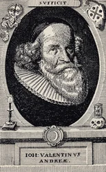 John Valentine Andrea, aus „Der Freimaurer“ von Eugen Lennhoff, veröffentlicht 1932